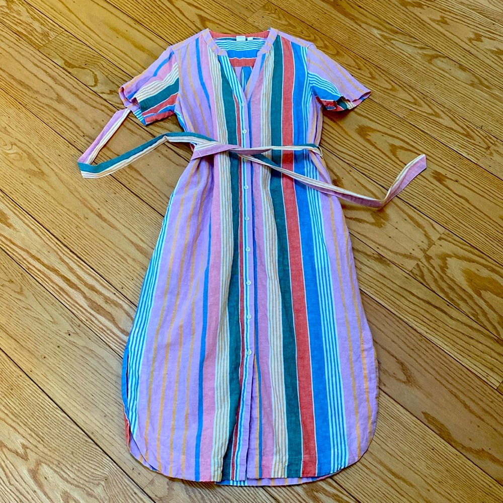 Gap summer vacation striped shirt dress